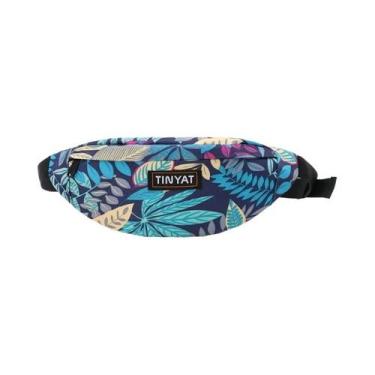 Imagem de Mochila De Cintura Multifuncional À Prova d'Água Com Padrão De Folhas 