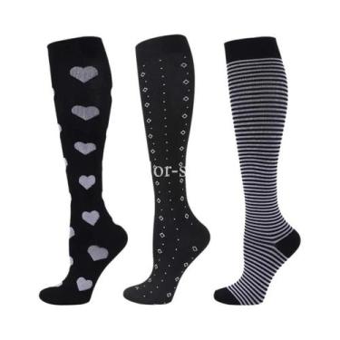 Imagem de Meias De Compressão Médicas Para Mulheres, 3 a 6 Pares, Meias Esportiv