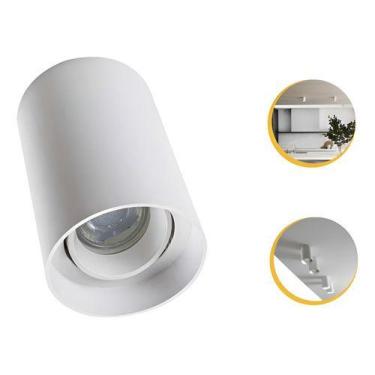 Imagem de Kit 10 Spot Quadrado Sobrepor Direc. + 10 Lâmpada Mr16 6,5w - Embu Led