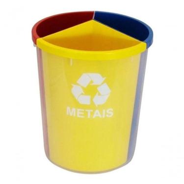 Imagem de Lixeiras Recicláveis Coleta Seletiva 3 Divisórias Mix3