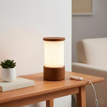 Imagem de Luminária Mesa LED Ondulada Nórdica c/ 3 Níveis de Luz