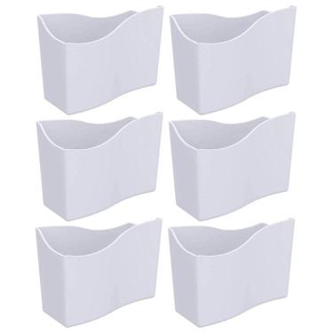 Imagem de Kit 6 Suportes Porta Guardanapos de Mesa Plástico Branco Restaurante Lanchonete Bar