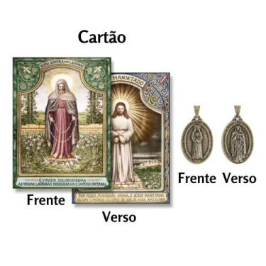 Imagem de Medalha de Nossa Senhora das Lágrimas em Ouro Velho AR460 - Artigos Re