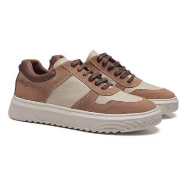 Imagem de Sapatenis Masculino Nadal Camurca Areia Napa Bege Samello-Masculino