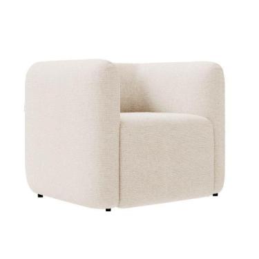 Imagem de Poltrona Sala De Estar Decorativa Laguna Bouclê K01 - D'rossi Cor Bege