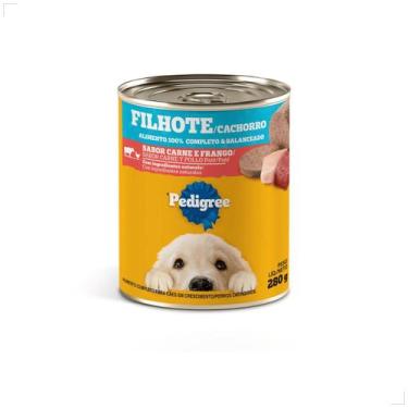 Imagem de Ração Sache Úmida em Lata Pedigree Cães 280g Patê Sabores Sabor:Frango