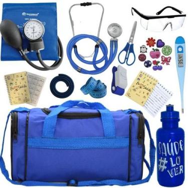 Imagem de Kit Bolsa Estágio Aparelho de Pressão Esfigmomanometro Esteto Incoterm