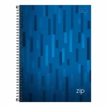 Imagem de Caderno Espiral Universitário Zip Listras 10 Matérias Azul - Tilibra -