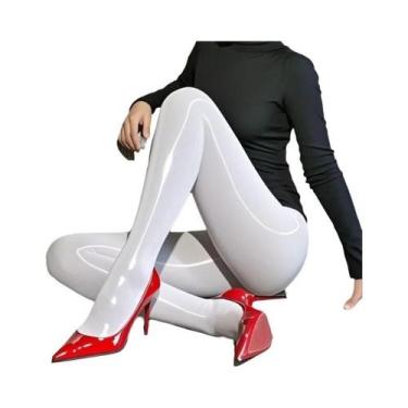 Imagem de Meias-calças Femininas De Óleo De Cavalo, Tamanho Grande, Transparente