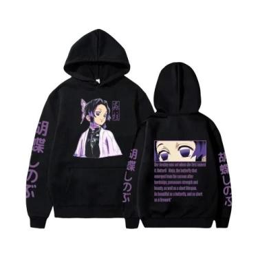 Imagem de Moletom Feminino plus Size Harajuku Demon Slayer Nezuko Com Estampa Gr