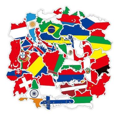 Imagem de Pacote de adesivos Flag Car Anime 50 unidades de desenho animado decor