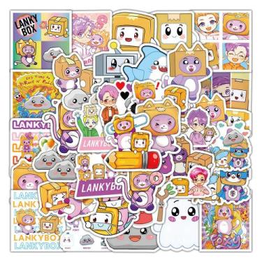 Imagem de Adesivos Lankyboxs, vinil impermeável, anime, 60 unidades/lote, 5-7 cm