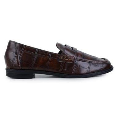 Imagem de Mocassim Feminino Suzana Santos Croco Marrom - 4751-Feminino