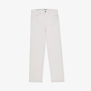 Imagem de Jeans feminino Lacoste straight fit em algodão com stretch-Feminino