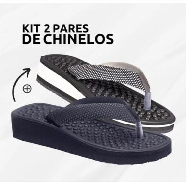 Imagem de Kit 2 Pares Chinelos Ortopédicos Massageador Para Esporão - Deidara, 3