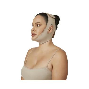 Imagem de Cinta Mascara Pós Cirúrgica Para Lifting Facial New Form, Nude, P