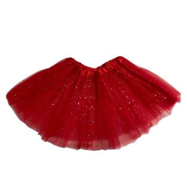 Imagem de Saia De Tule Com Glitter Colorido 30cm Brilhante Carnaval - DreamInBox