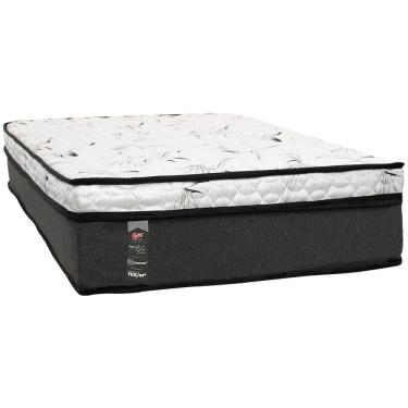 Imagem de Colchão Mola Solteirão New Alfa One 100x200cm Cinza e branco Euro Pillow One Face Colch...