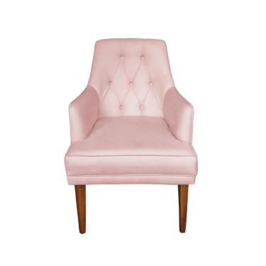 Imagem de Poltrona Decorativa Paris Suede Rosa Do Lar Móveis e Decoração