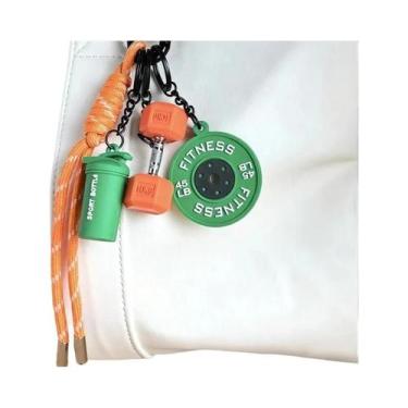 Imagem de Chaveiro De Silicone Para Amantes De Academia: Halteres, Pesos E Anilh