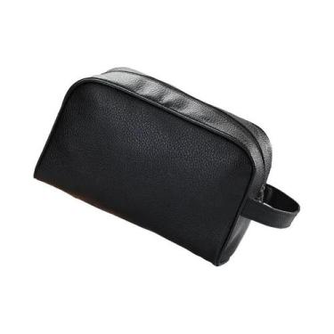 Imagem de Necessaire De Viagem Masculina Em Couro PU Com Zíper Para Maquiagem E 