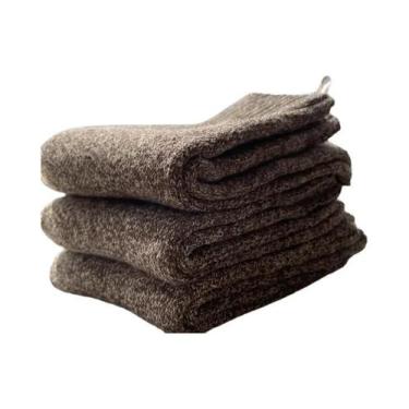 Imagem de Meias Longas De Inverno Para Homens, 3 Pares, Resistentes Ao Frio, À P
