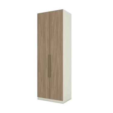 Imagem de Guarda Roupa 2 Portas Cabideiro New Predileto MC08 Areia HP Jequitibá 