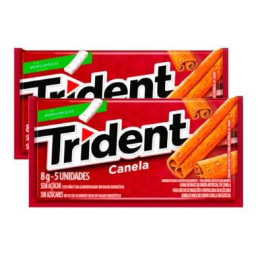 Imagem de Chiclete Trident Canela 8g  Kit com duas unidades