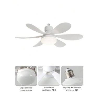 Imagem de Ventilador de Teto LED Fan Light 120W com Controle Remoto  Silencioso,