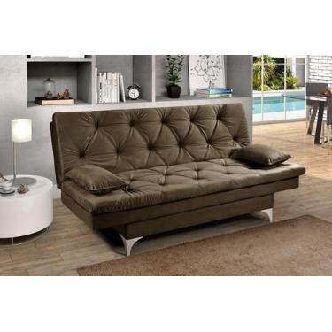 Imagem de Sofá Cama Reclinável Austria Em Suede Essencial Estofados - Essencial 