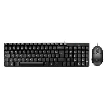 Imagem de Kit Teclado e Mouse Com Fio CF50 Cabo De 120cm 1200dpi Multi (Multilas