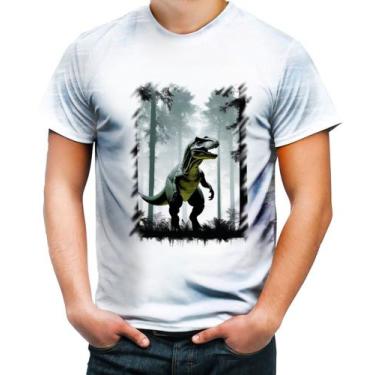 Imagem de Camiseta Desgaste T-Rex Tiranossauro Dinossauro Jurassico 3 - Kasubeck