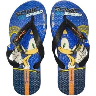 Imagem de Chinelo Dedo Infantil Menino Casual Dia a Dia Passeio Escola Praia Sonic Ipanema 27412-...