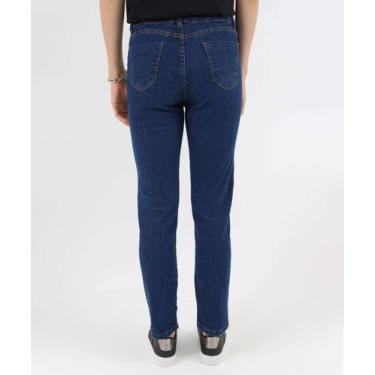 Imagem de Calça Jeans Cigarrete Feminina Básica-41082 - AKIYOSHI, Jeans azul esc