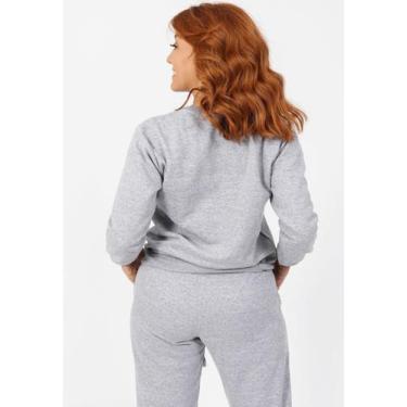 Imagem de Conjunto Moletom Careca Feminino BLUSA E CALÇA - Castom Shop, Cinza, G