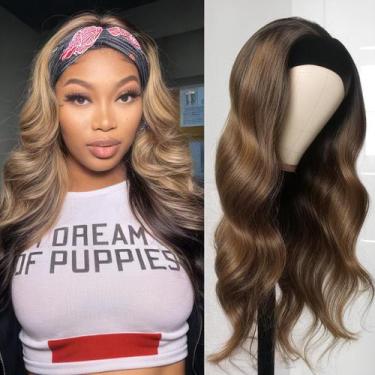 Imagem de Peruca com faixa de cabeça olimaruly Body Wave Human Hair 56cm 150% de