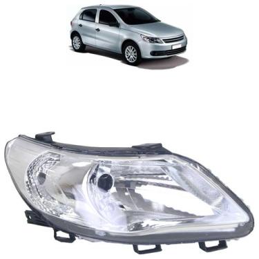 Imagem de Farol Dianteiro Gol Saveiro Voyage G5 2009 2010 2011 2012 Liso Acrílic