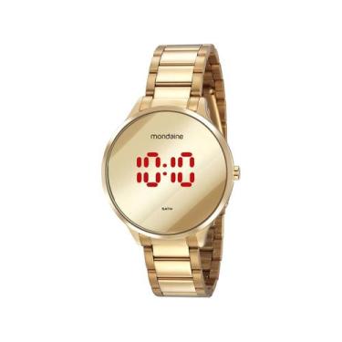 Imagem de Relógio Feminino Mondaine Led Dourado Original