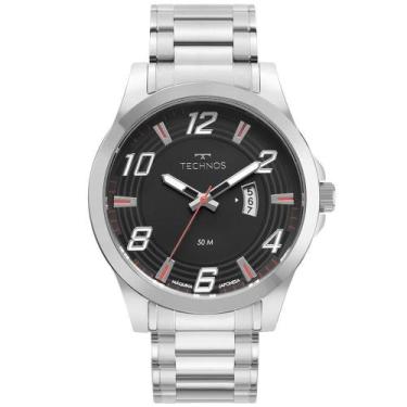 Imagem de Relógio Technos Masculino Racer Basico Prata - 2115nag/1p