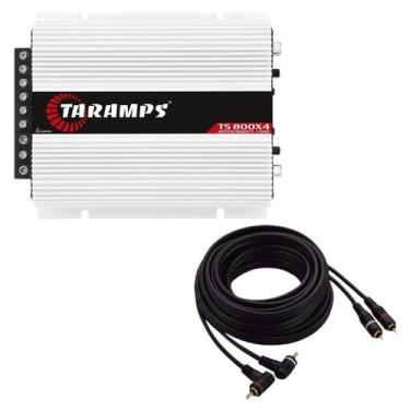 Imagem de Módulo Taramps Ts800x4 2 Ohms + 2 Cabos Rca 5mts