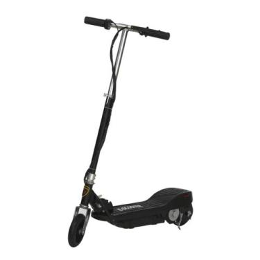 Imagem de Patinete motorizado infantil scooter recarregável dobrável cinza e pre