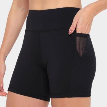 Imagem de Bermuda Hering Ciclista Feminina, Preto, M