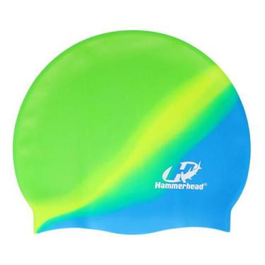 Imagem de Touca De Natação Silicone Adulto Lisa Multicor Hammerhead, Azul, Amare