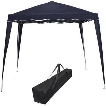 Imagem de Tenda Gazebo Articulada Base 3x3 m Barraca Praia Sanfonada Dobrável Al