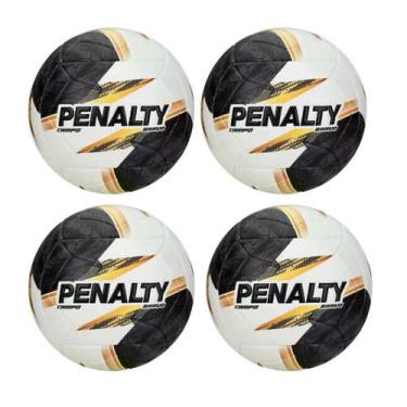 Imagem de KIT 04 Bola De Futebol Campo Penalty Bravo XXVI Cor:Branco+PretoTamanh