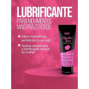 Imagem de Lubrificante a base de água sabor algodão doce 50ml - intt cosméticos 