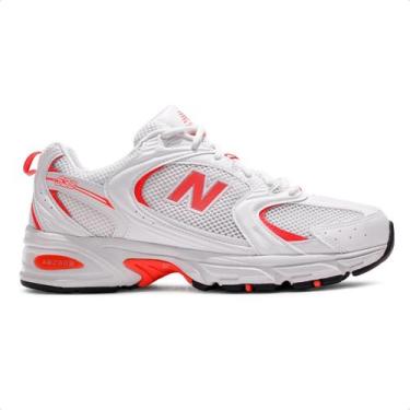 Imagem de Tênis New Balance 530 Unissex, 41, Branco, Coral