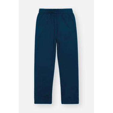 Imagem de Calça Moletom Reta Infantil Menino Marinho Divertto, Azul marinho, 6