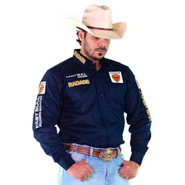 Imagem de Camisão Masculino radade country bordada gream team manga longa, Marin
