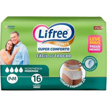 Imagem de Fralda Geriátrica Lifree Pants Tamanho P/M 16 Unidades
